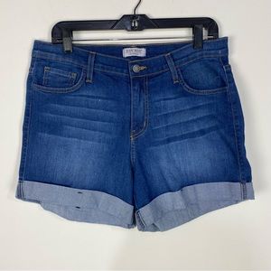 Judy Blue High Waist Cuffed Medium Wash Denim Jean Shorts